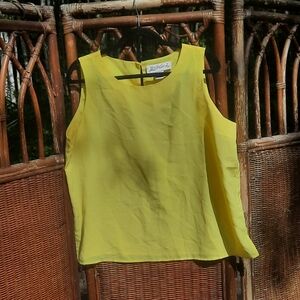 Yellow Yves St.Clair Sleeveless Blouse Top